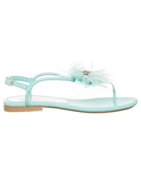 Sandales en Cuir Lisa bleu clair