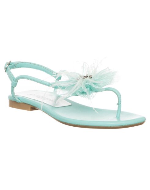 Sandales en Cuir Lisa bleu clair