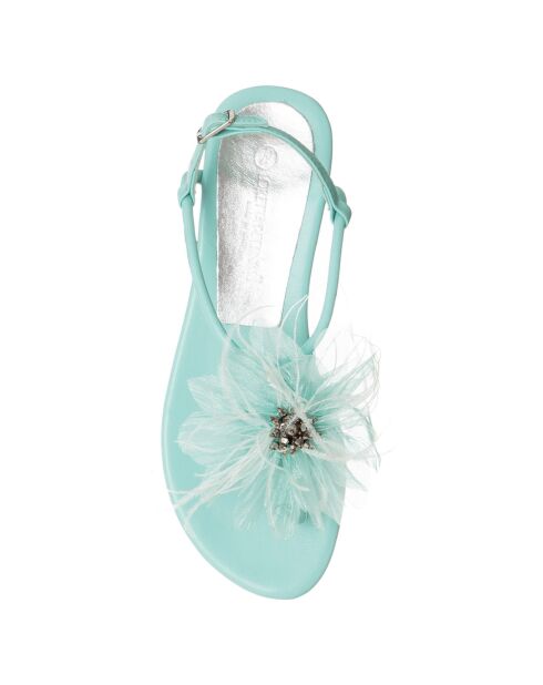 Sandales en Cuir Lisa bleu clair