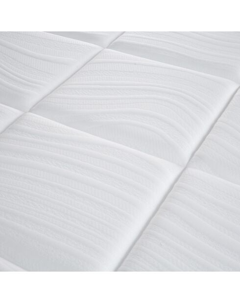 Pack Prêt-à-dormir Fontainebleau Matelas Ressorts ensachés blanc/noir - 90x190 cm
