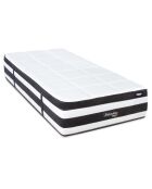 Pack Prêt-à-dormir Fontainebleau Matelas Ressorts ensachés blanc/noir - 90x200 cm