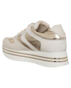 Sneakers en Cuir Iris beige/doré