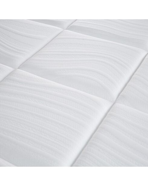 Pack Prêt-à-dormir Fontainebleau Matelas Ressorts ensachés blanc/noir - 140x190 cm