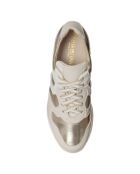 Sneakers en Cuir Iris beige/doré