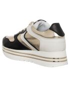 Sneakers en Cuir Iris noir/doré