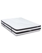 Pack Prêt-à-dormir Fontainebleau Matelas Ressorts ensachés blanc/noir - 140x200 cm