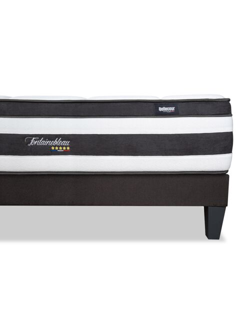 Pack Prêt-à-dormir Fontainebleau Matelas Ressorts ensachés blanc/noir - 180x200 cm