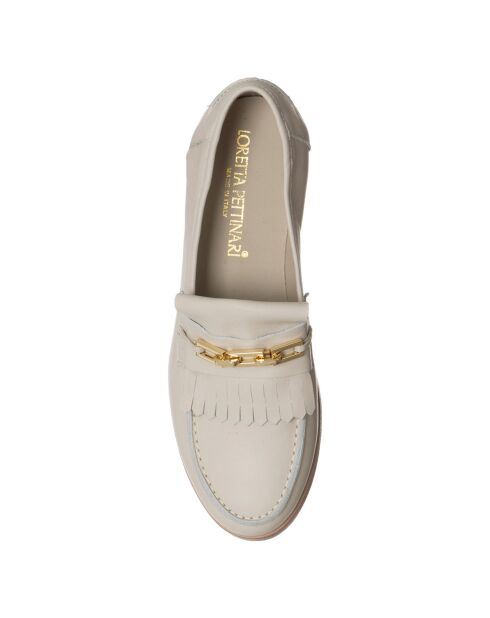 Mocassins en Cuir Théa ivoire