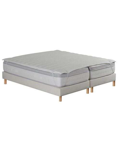 Surmatelas Wellness Ouate polyester blanc - 180x200 cm