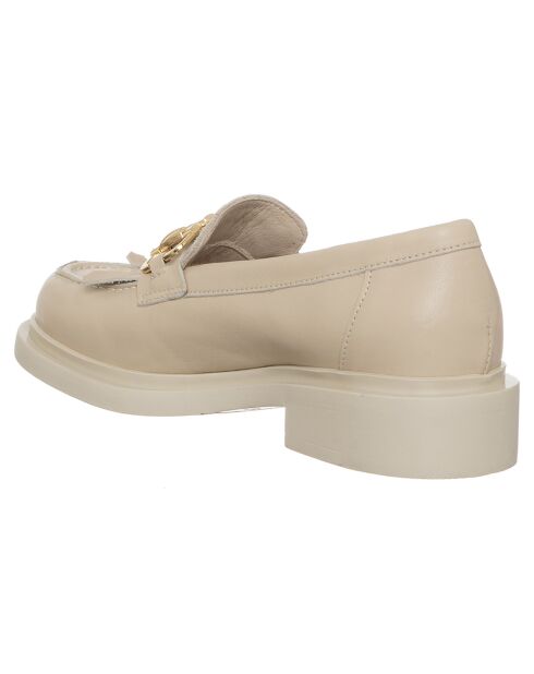 Mocassins en Cuir Clara beiges