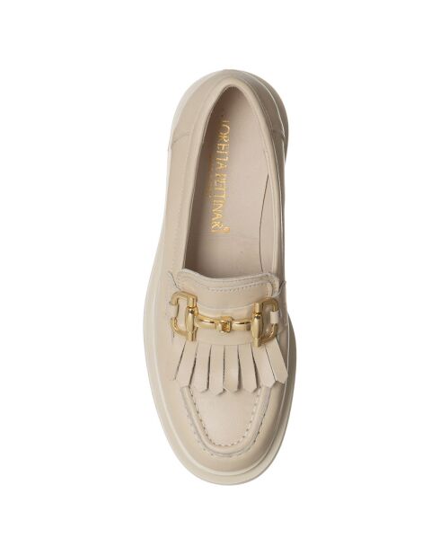 Mocassins en Cuir Clara beiges