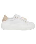 Sneakers en Cuir Maé blanc/doré