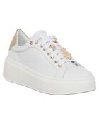 Sneakers en Cuir Maé blanc/doré