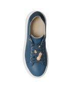 Sneakers en Cuir Maé bleu foncé