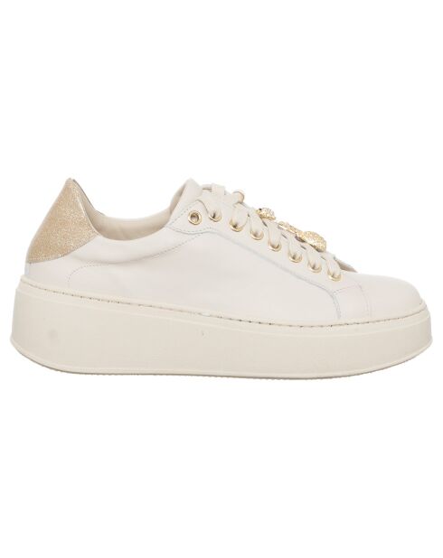 Ivoorkleurige Maé leren sneakers