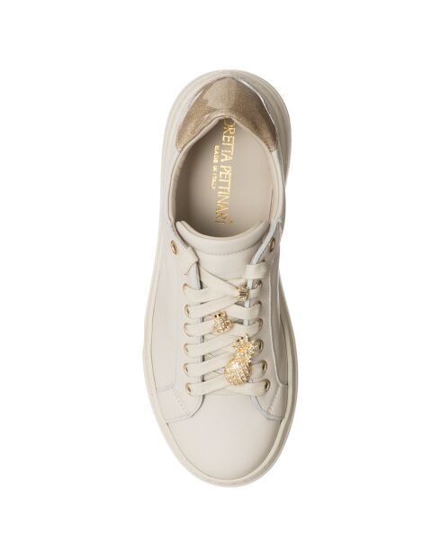 Ivoorkleurige Maé leren sneakers