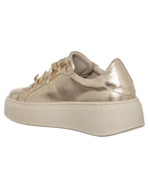 Sneakers en Cuir Mathilde dorées