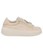 Sneakers en Cuir Garance beiges