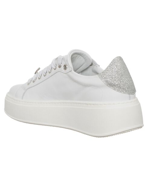 Sneakers en Cuir Garance argentées
