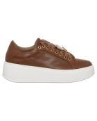 Sneakers en Cuir Garance marron