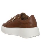 Sneakers en Cuir Garance marron