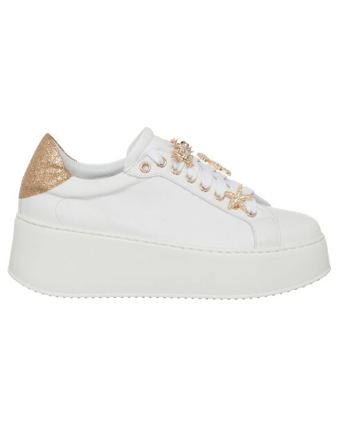 Sneakers en Cuir Ilona blanc/doré