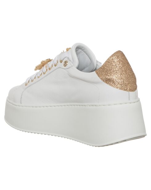 Sneakers en Cuir Ilona blanc/doré