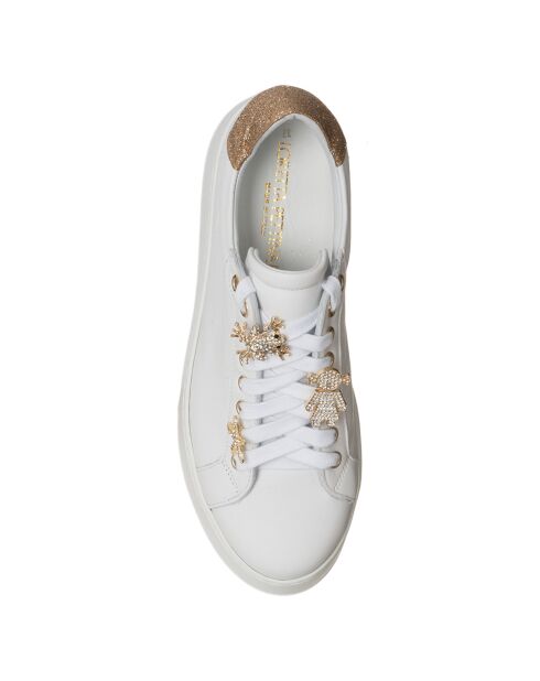 Sneakers en Cuir Ilona blanc/doré