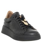 Sneakers Léna aus Leder in Schwarz/Gold