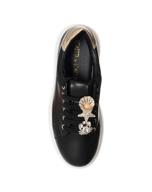 Sneakers Agathe noir/doré