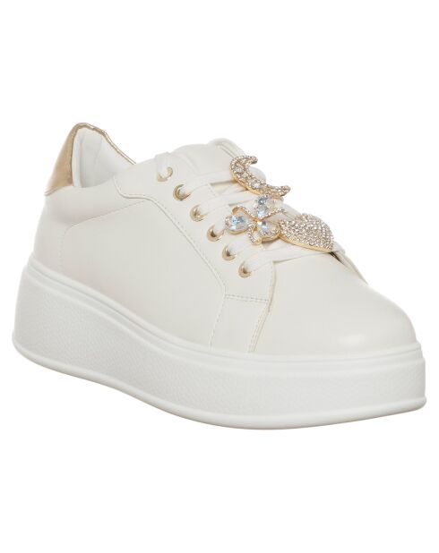 Laure wit/gouden sneakers