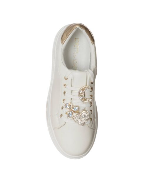 Sneakers Laure blanc/doré