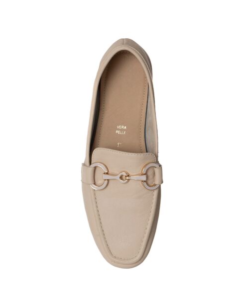 Mocassins en Cuir Bérénice  beiges