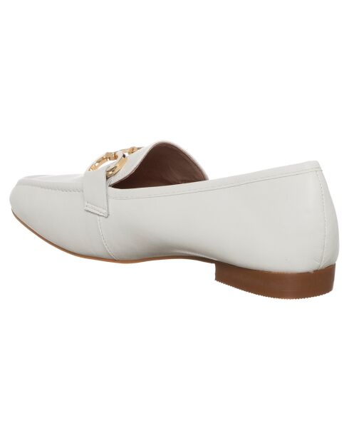 Mocassins en Cuir Bérénice blancs