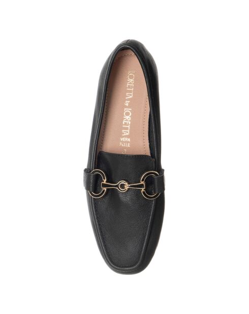 Mocassins en Cuir Bérénice  noirs