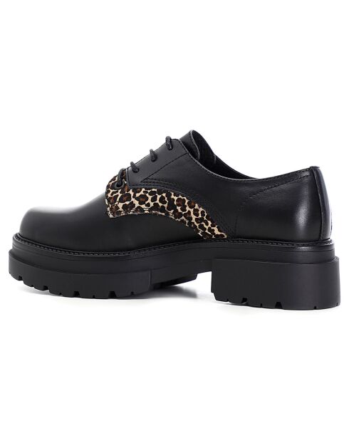 Derbies Jeanne noir/leopard
