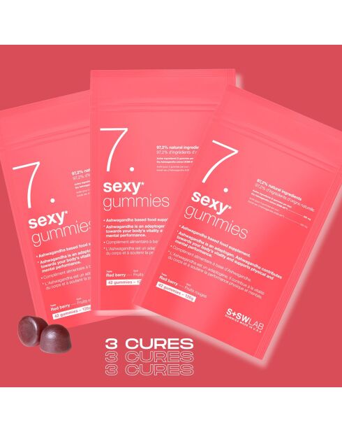 Cure 3 Sachets de Gummies Sexy - 126 gummies