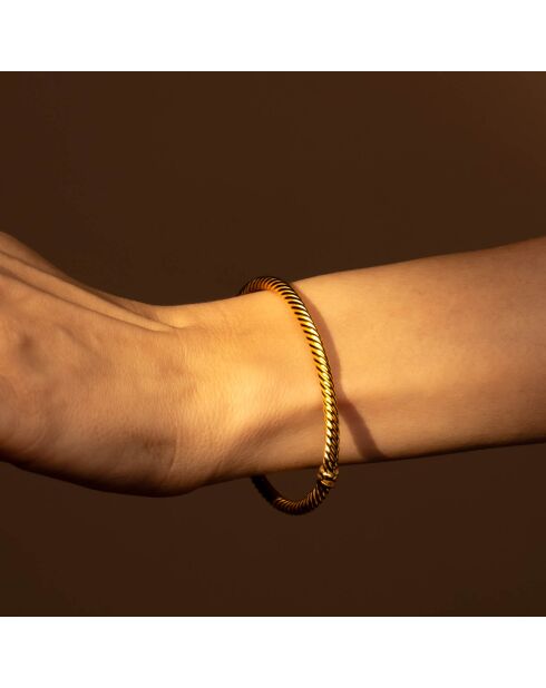 Bracelet Torsade or jaune