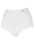 Culotte taille haute en coton Inès blanche