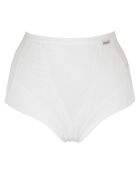 Culotte taille haute en coton Inès blanche