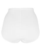 Culotte taille haute en coton Inès blanche