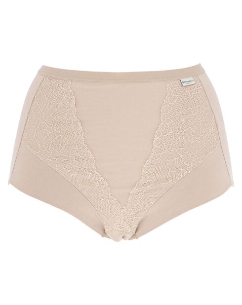 Culotte taille haute en coton Inès nude