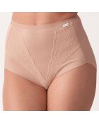 Culotte taille haute en coton Inès nude