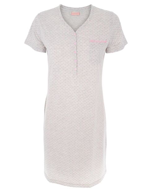 Chemise de nuit Charlotte gris clair