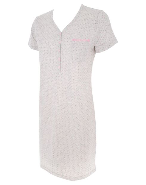 Chemise de nuit Charlotte gris clair