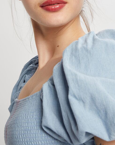 Top Chambray bleu clair