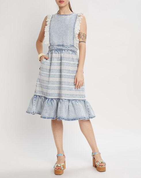 Robe en jean Neige bleu clair délavé