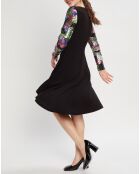 Robe Shiny Patch noir/multicolore