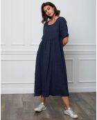 Robe 100% Lin Gorginia marine