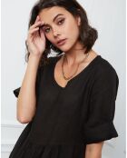 Robe 100% Lin Gorginia noire